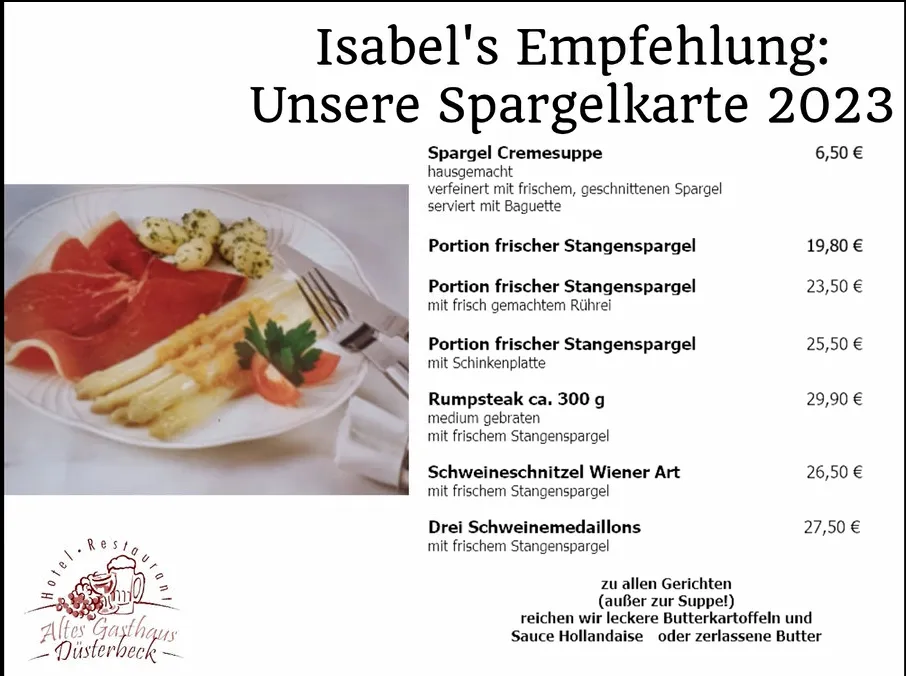 Menu_Hotel Restaurant Düsterbeck_Emsdetten_image_1