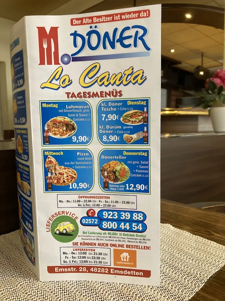 Menu_M. Döner Lo Canta Emsdetten_Emsdetten_image_1