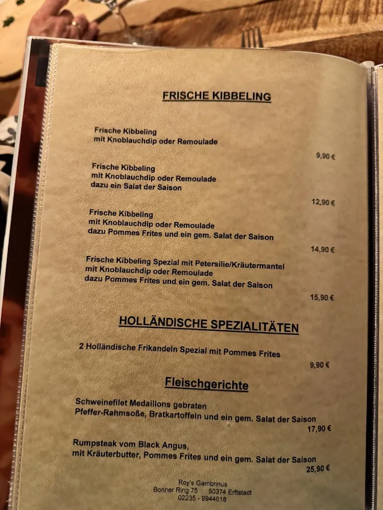 Menu_Roy's Gambrinus_Erftstadt_image_4