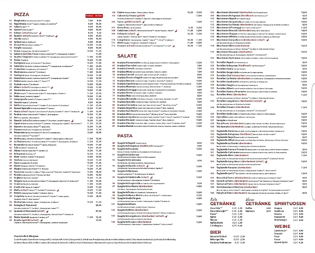 Menu_Restaurant La Strada_Erftstadt_image_1