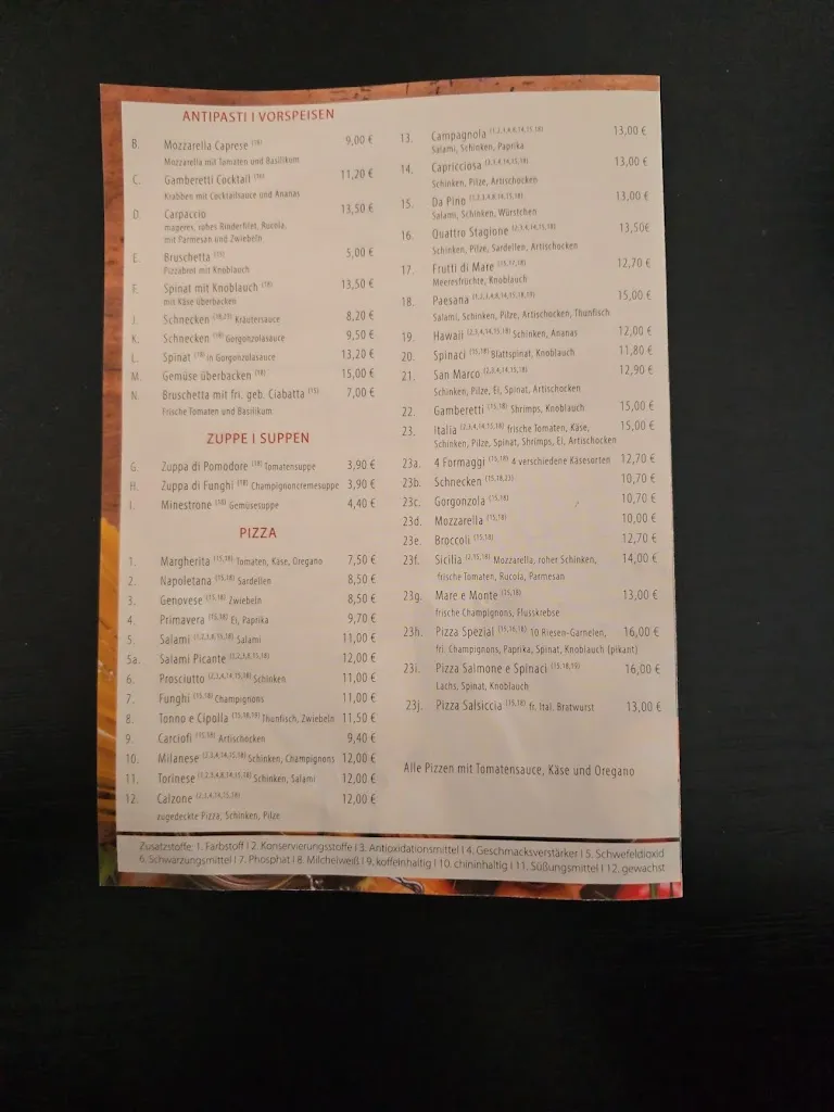 Menu_Pizzeria San Marco_Erftstadt_image_1