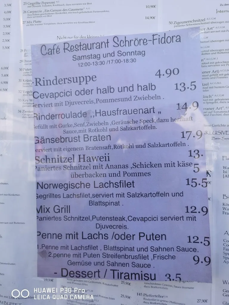 Menu_Restaurant Schröer Fidora_Erwitte_immagine_2