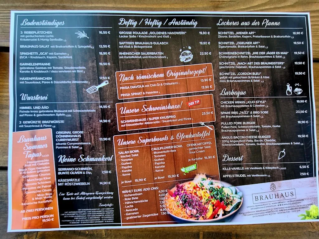 Menu_Brauhaus zum goldenen Handwerk 