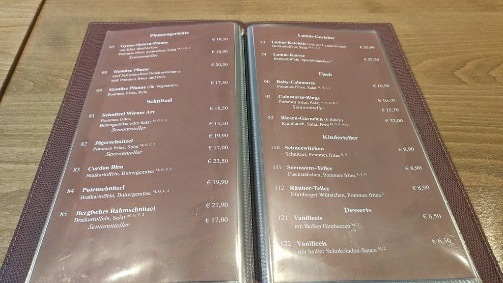 Menu_Gaststätte Kupferkanne_Erkrath_immagine_3