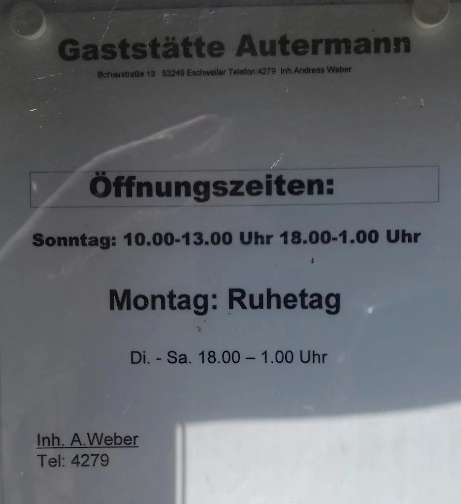 Gaststätte Autermann restaurant in Eschweiler