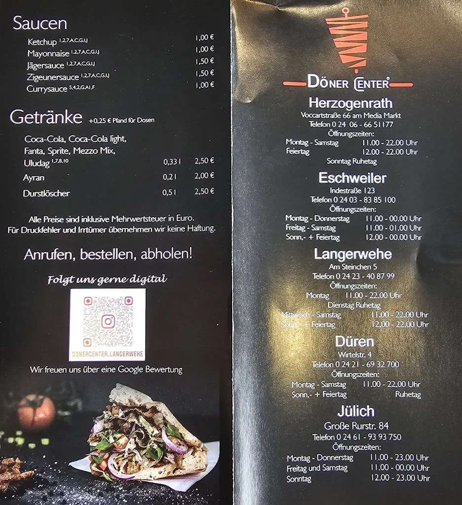 Menu_Döner Center Eschweiler_Eschweiler_immagine_1