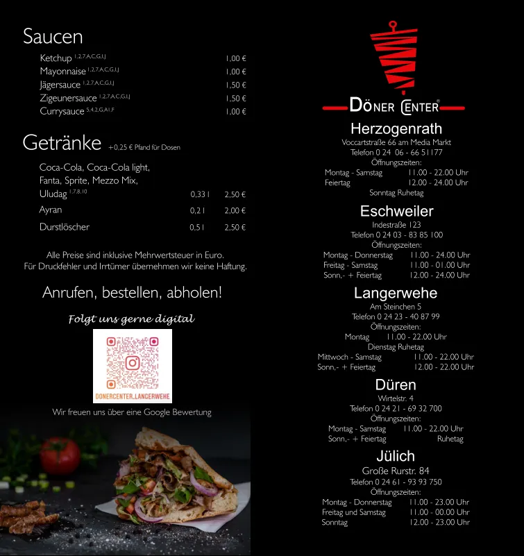 Menu_Döner Center Eschweiler_Eschweiler_immagine_3