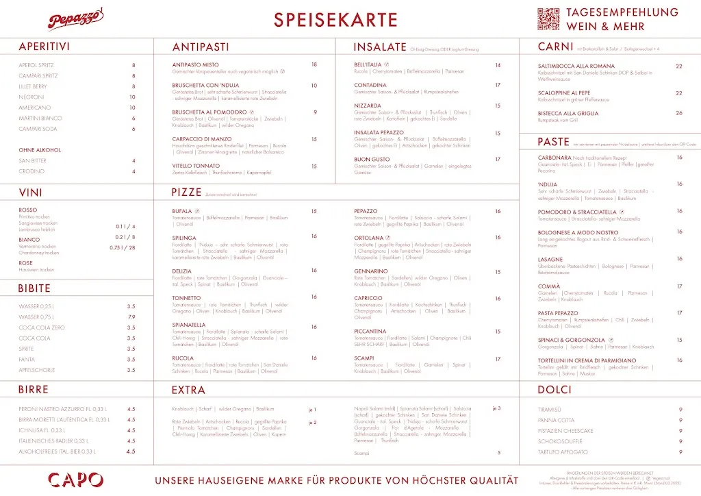 Menu_Pepazzo Pizzeria • Osteria_Eschweiler_image_1