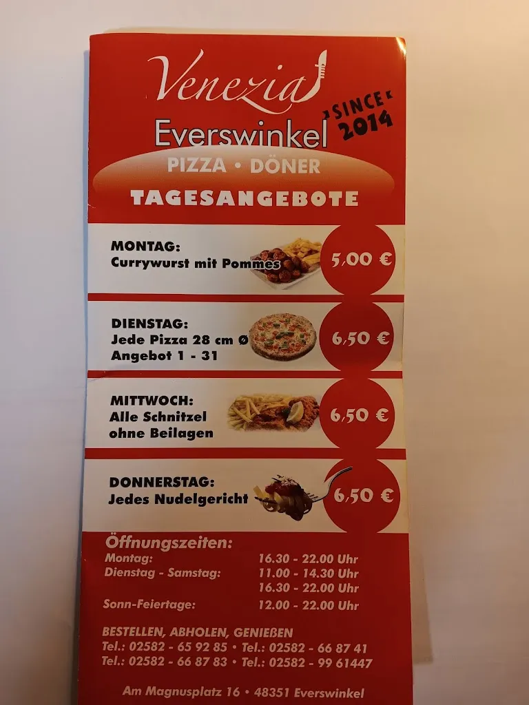 Menu_Venezia pizza Döner_Everswinkel_immagine_2