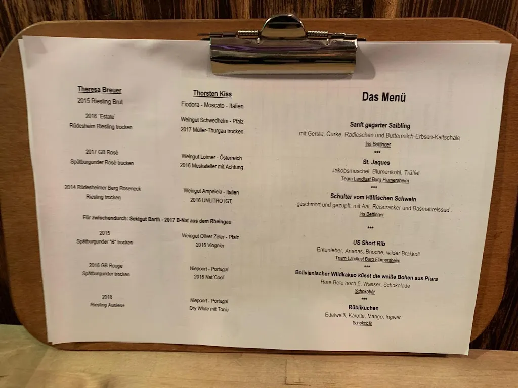 Menu_LandLust Castle Flamersheim_Euskirchen_immagine_1