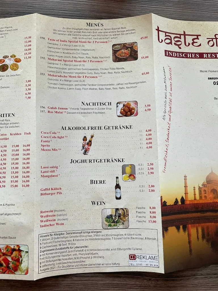 Menu_Taste of India_Euskirchen_immagine_2