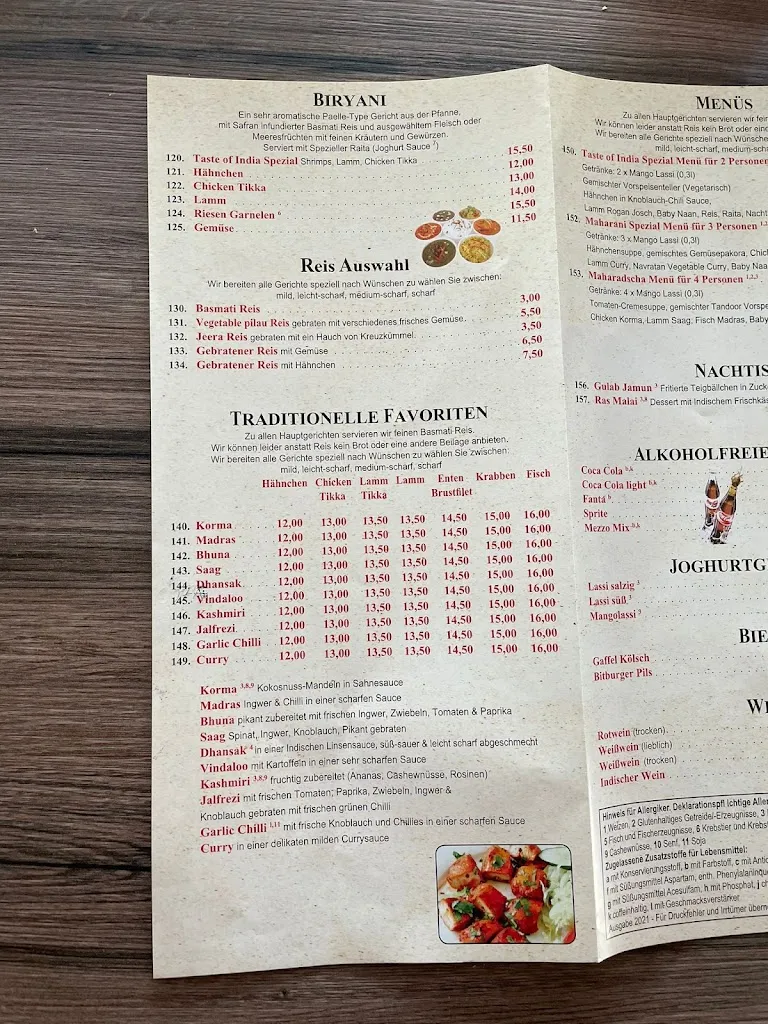 Menu_Taste of India_Euskirchen_immagine_3