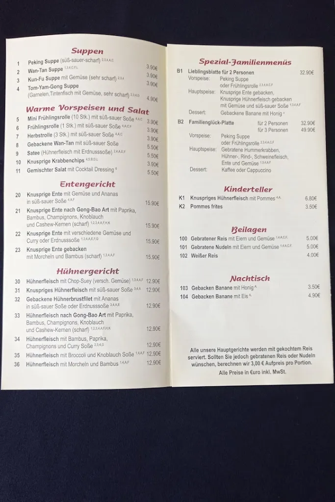 Menu_China-Restaurant Dynastie_Euskirchen_immagine_1
