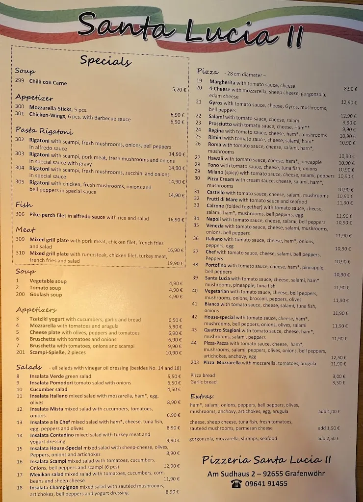 Menu_Pizzeria Santa Lucia II_Grafenwöhr_image_2