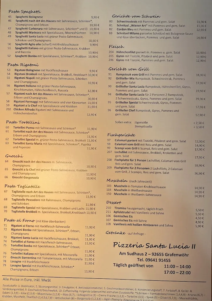 Menu_Pizzeria Santa Lucia II_Grafenwöhr_image_3