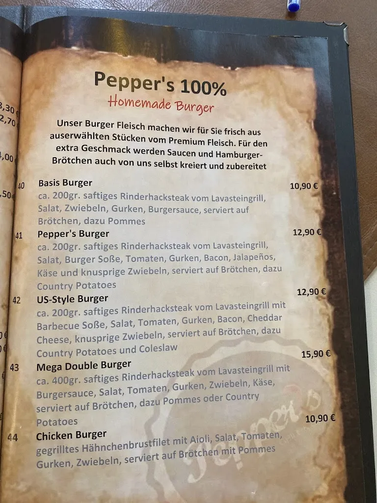 Menu_Restaurant Peppers Grill & Bar in Gangelt_Gangelt_image_1