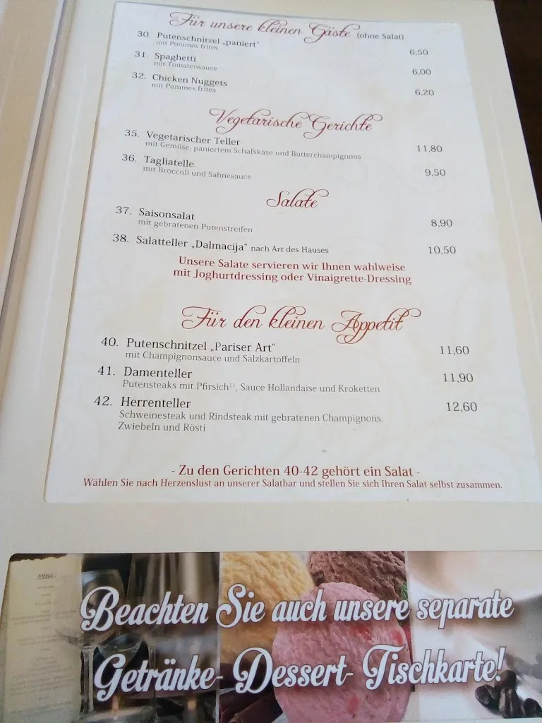Menu_Hotel Restaurant Dalmacija_Gangelt_immagine_1