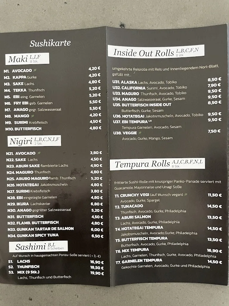 Menü_Chido Restaurant_Frechen_Bild_1