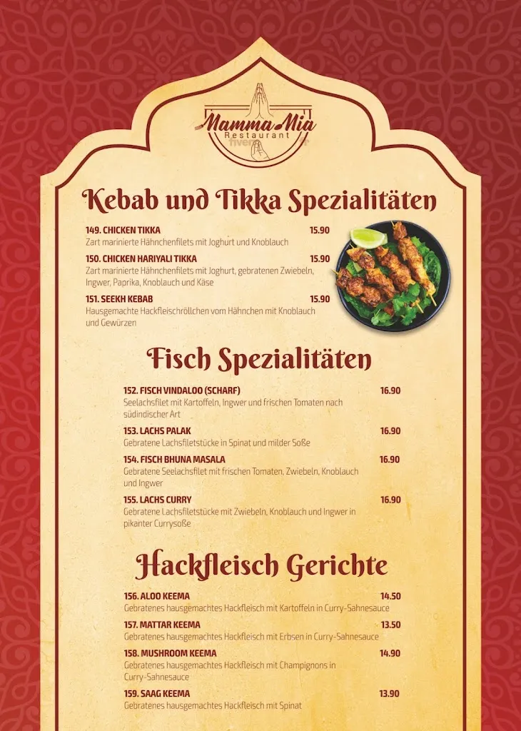 Menu_Restaurant Mamma Mia - Italienische & Indische Spezialitäten_Frechen_immagine_3