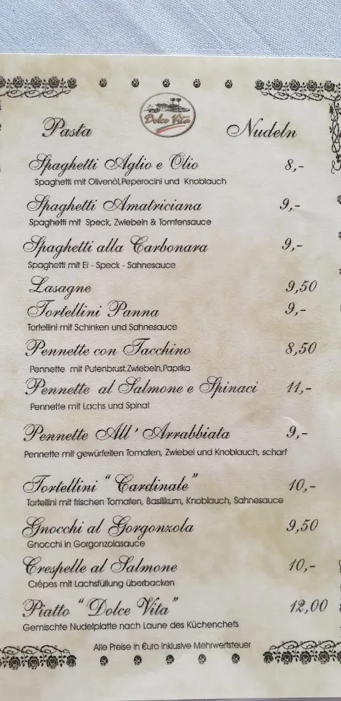 Menu_Restaurant Dolce Vita_Frechen_image_1