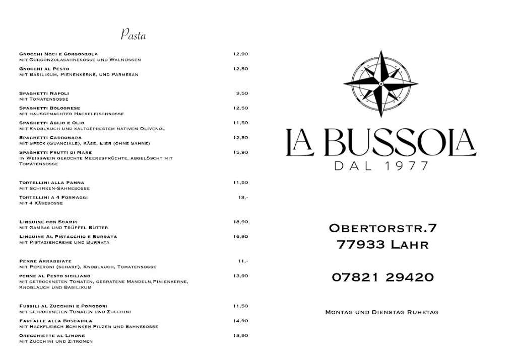 Menu_La Bussola_Lahr/Schwarzwald_image_1