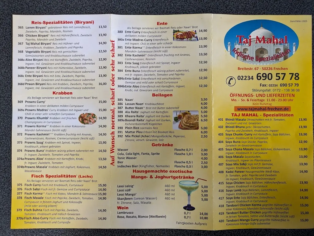 Menu_Restaurant Taj Mahal_Frechen_image_4