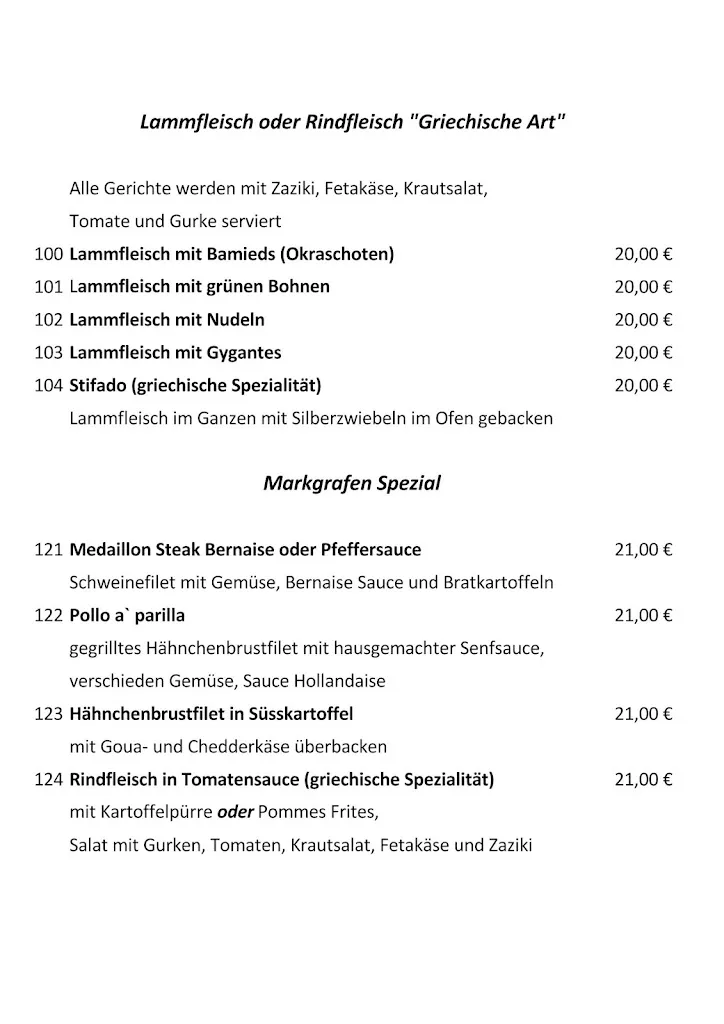 Menu_Zum Markgrafen ihr Grieche in Fröndenberg mit Biergarten und Kegelbahn, griechisch essen_Fröndenberg/Ruhr_image_2