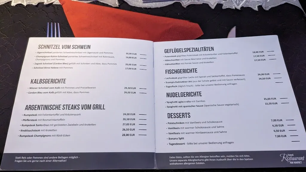 Menu_Hotel/Restaurant am Markt_Geilenkirchen_image_1