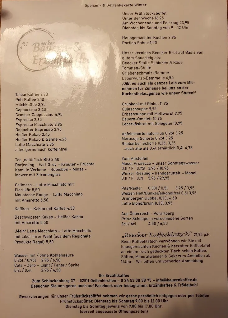 Menu_Beecker Bauern- und Erzählkaffee Inh. Peter Rutte_Geilenkirchen_immagine_4