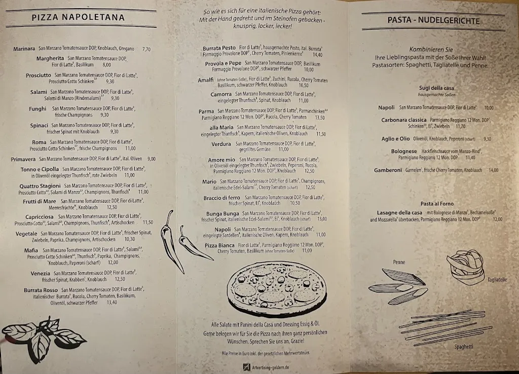 Menu_La Piccola Napoli - da Salvatore_Geldern_image_1