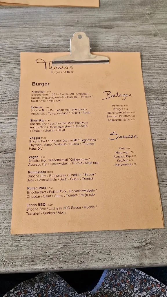 Menu_Restaurant Thomas Catering Handmade_Geldern_immagine_1
