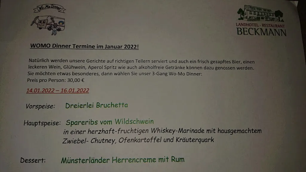 Menu_Landhotel-Restaurant Beckmann_Heiden_immagine_4