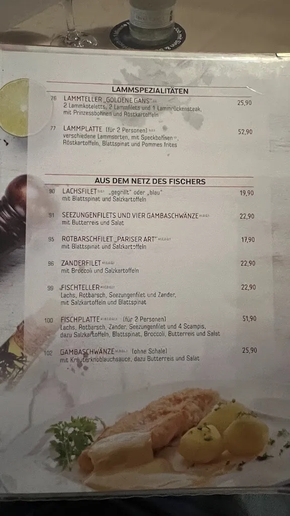 Menu_Restaurant Goldene Gans_Gelsenkirchen_immagine_1