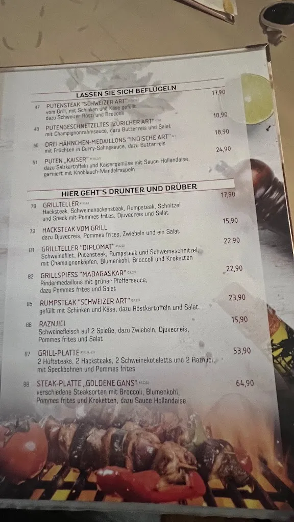 Menu_Restaurant Goldene Gans_Gelsenkirchen_immagine_2