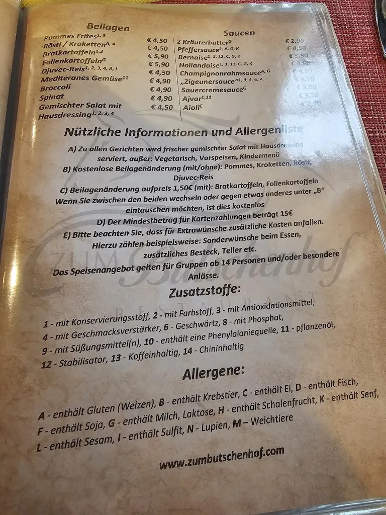 Menu_Zum Butschenhof_Viersen_immagine_1