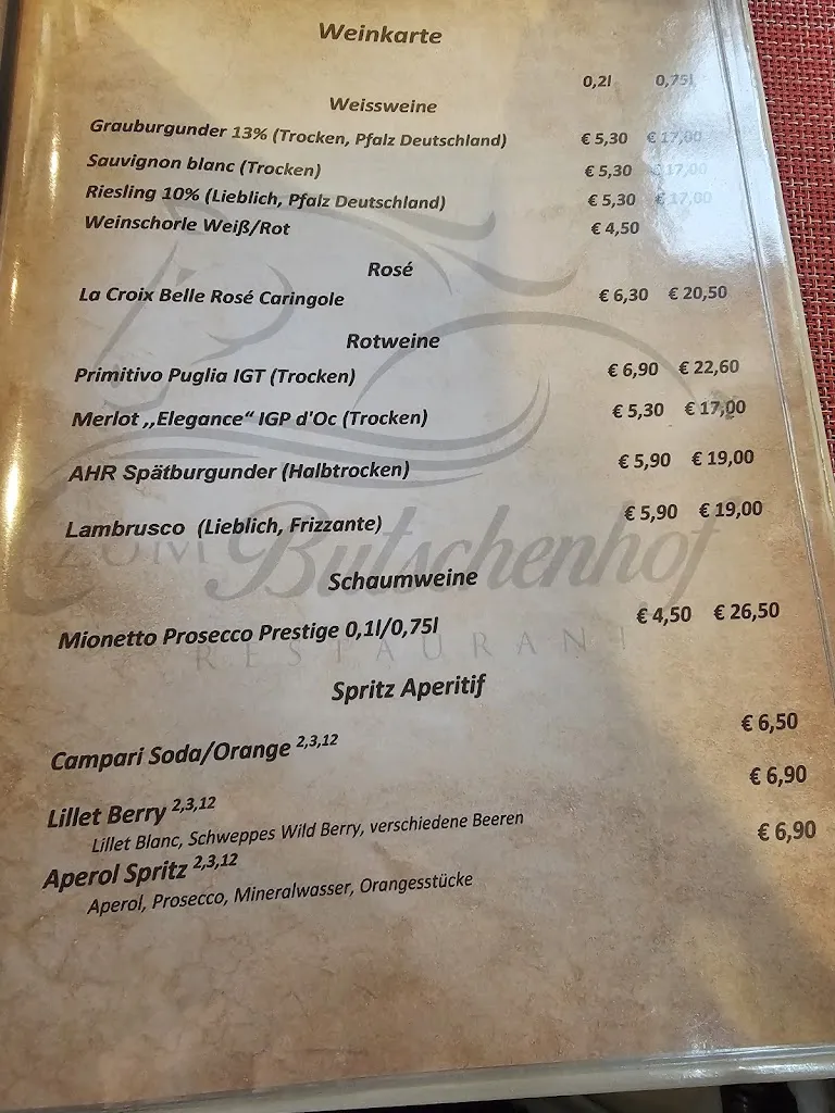 Menu_Zum Butschenhof_Viersen_immagine_2