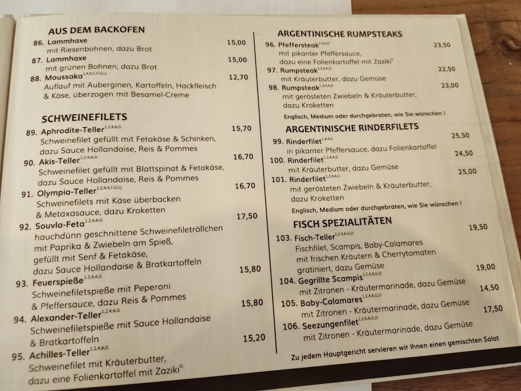 Menu_Restaurant Artemis_Gladbeck_image_1