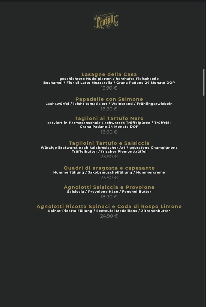 Menu_Restaurant Fratelli - Bottrop_Bottrop_immagine_4