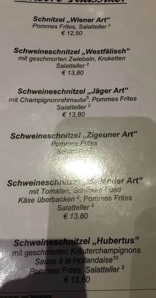 Menü_Restaurant Siedlerklause_Greven_Bild_2