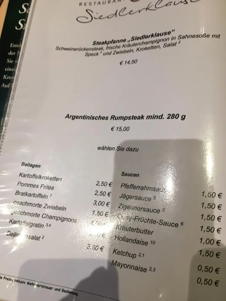 Menü_Restaurant Siedlerklause_Greven_Bild_4