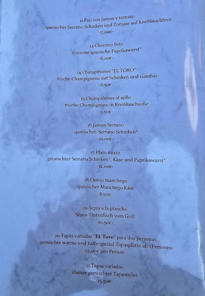 Menu_El Toro Spanisches Restaurant_Grevenbroich_immagine_2