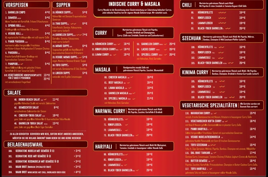 Menu_Restaurant Indian Spice_Grevenbroich_immagine_1