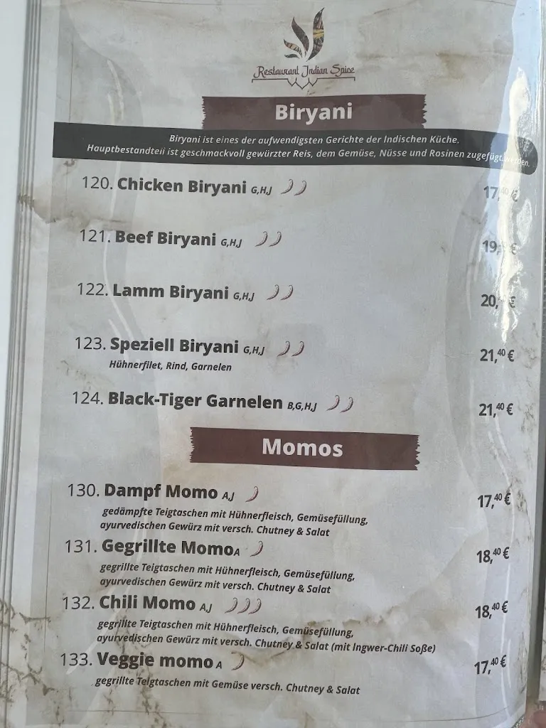 Menu_Restaurant Indian Spice_Grevenbroich_immagine_4