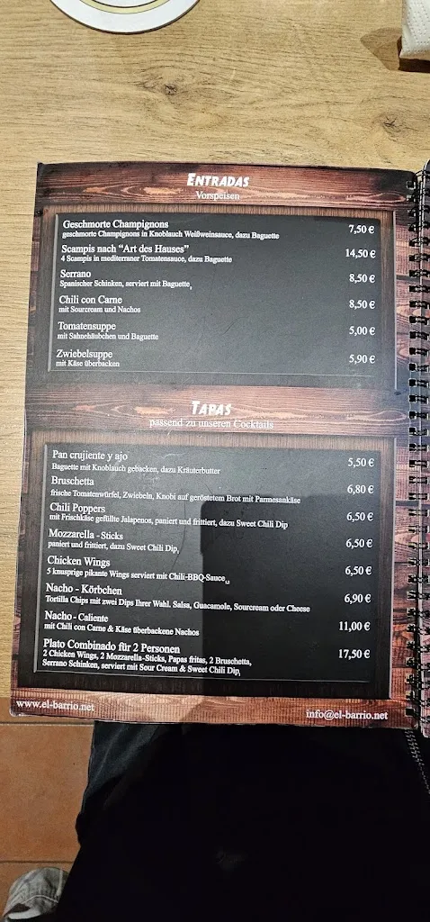 Menu_El Barrio Cantina y Bar_Grevenbroich_immagine_3