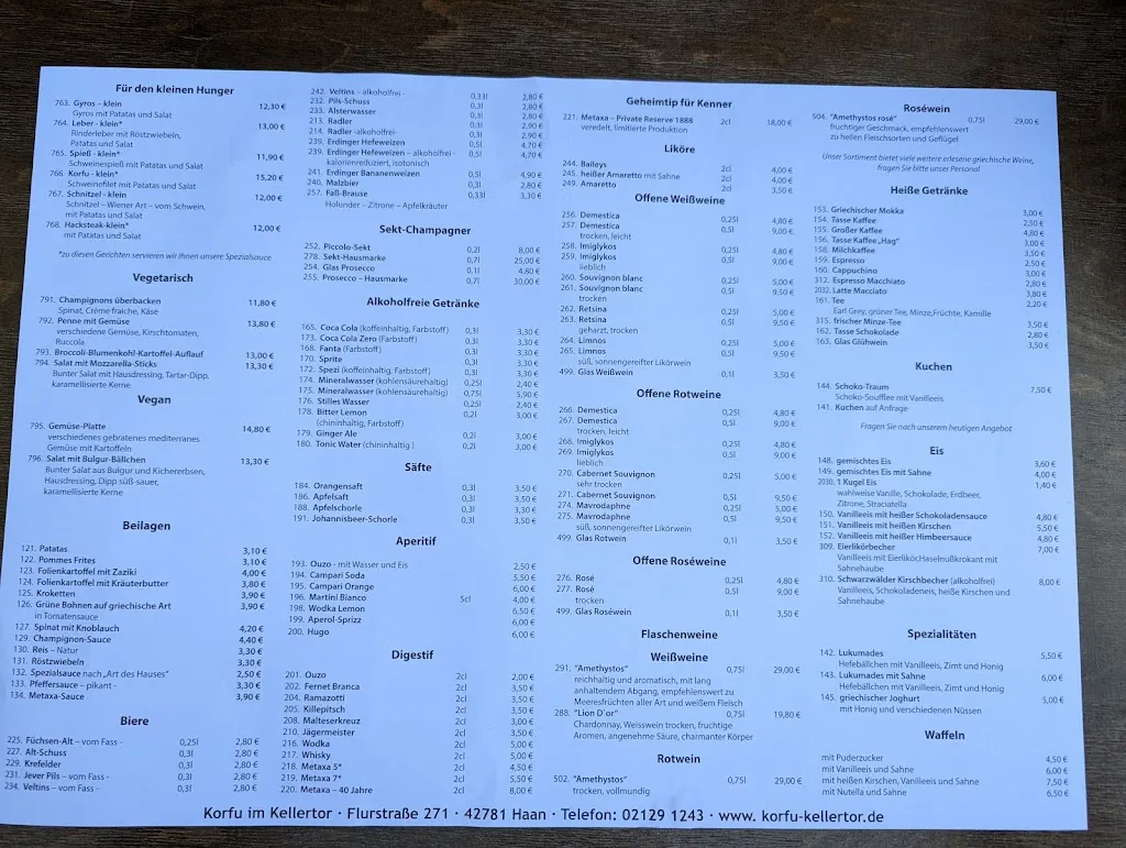 Menu_Restaurant Korfu im Kellertor - Ljubica Willemse_Haan_immagine_2