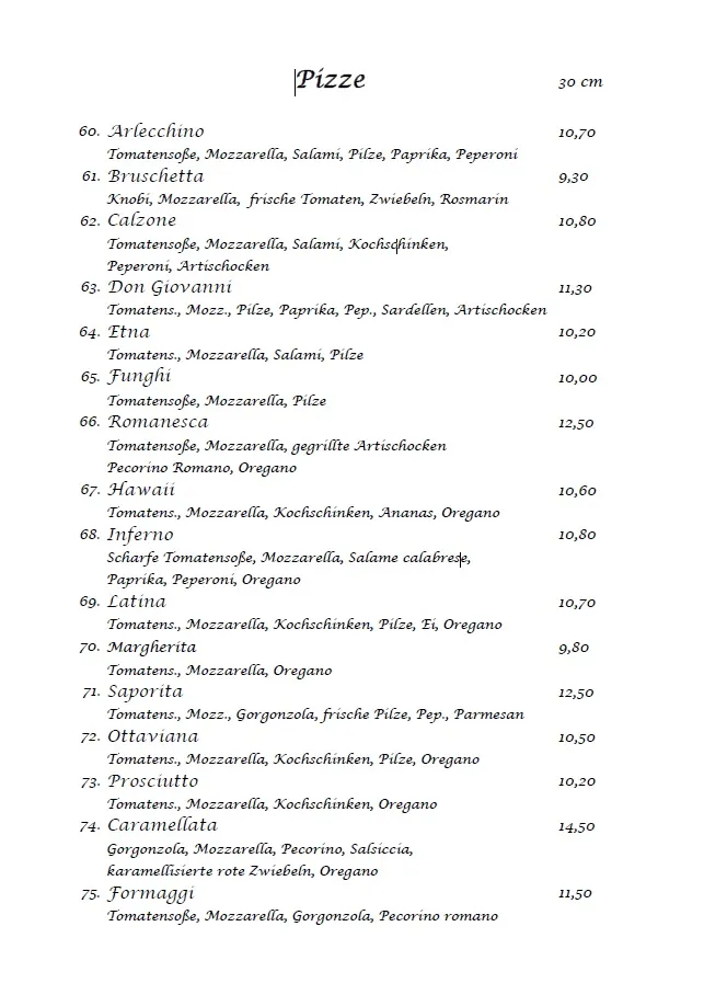 Menu_Restaurant La Taverna_Gütersloh_image_2