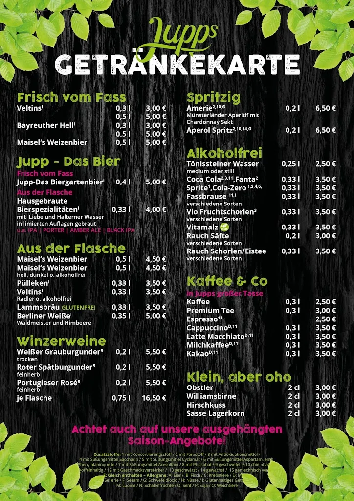 Menu_Jupp der Erlebnisbiergarten_See_image_1