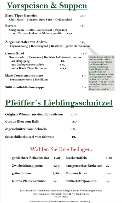 Menu_Restaurant Pfeiffer´s Sythener Flora_See_image_2