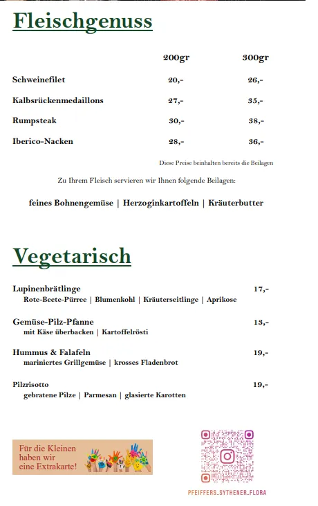 Menu_Restaurant Pfeiffer´s Sythener Flora_See_image_3