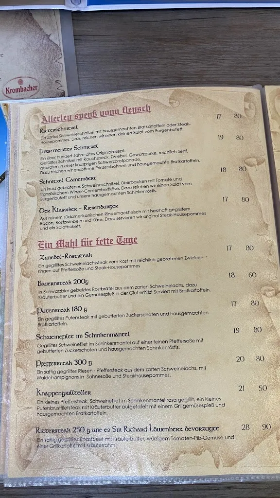 Menu_Mittelalterliche Burgschänke Zum Ritter / Halle (Saale)_(Saale)_image_2